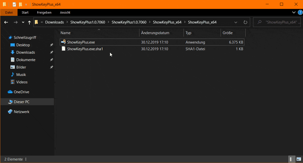 Windows Lizenzkey auslesen Methode 3