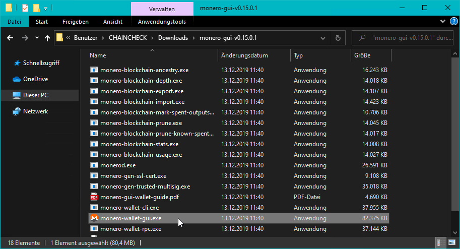Monero GUI Windows