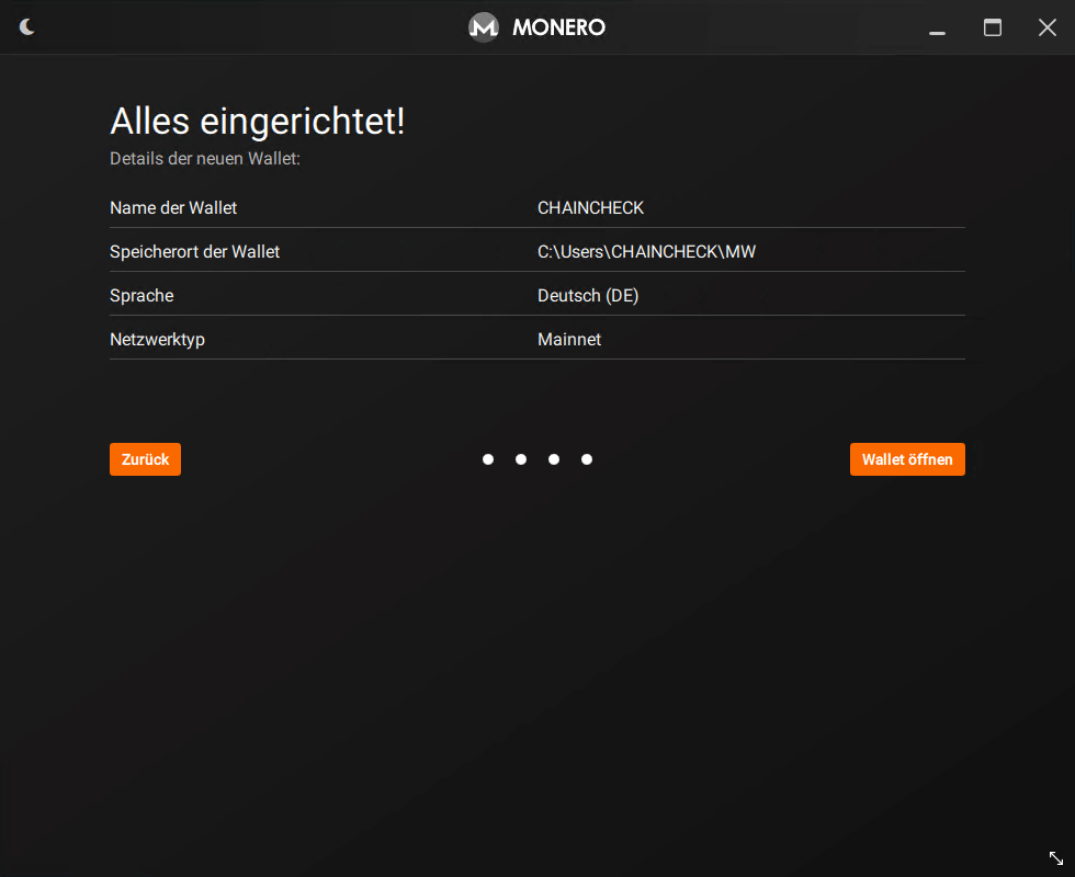 Wallet-Einganben Prüfung